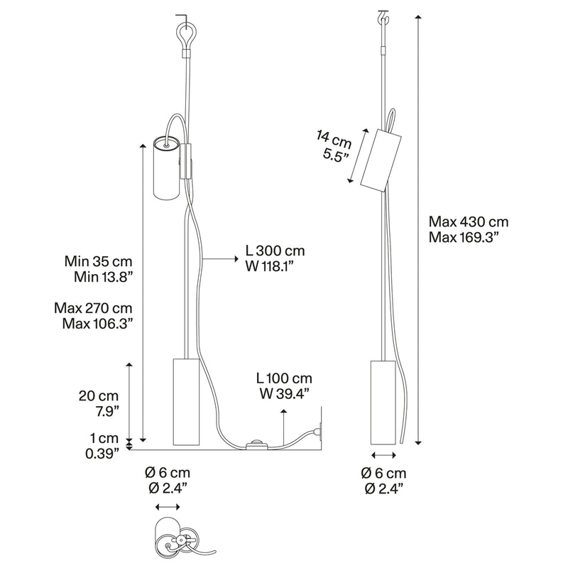 Cima Suspension Floor Light - Lodes