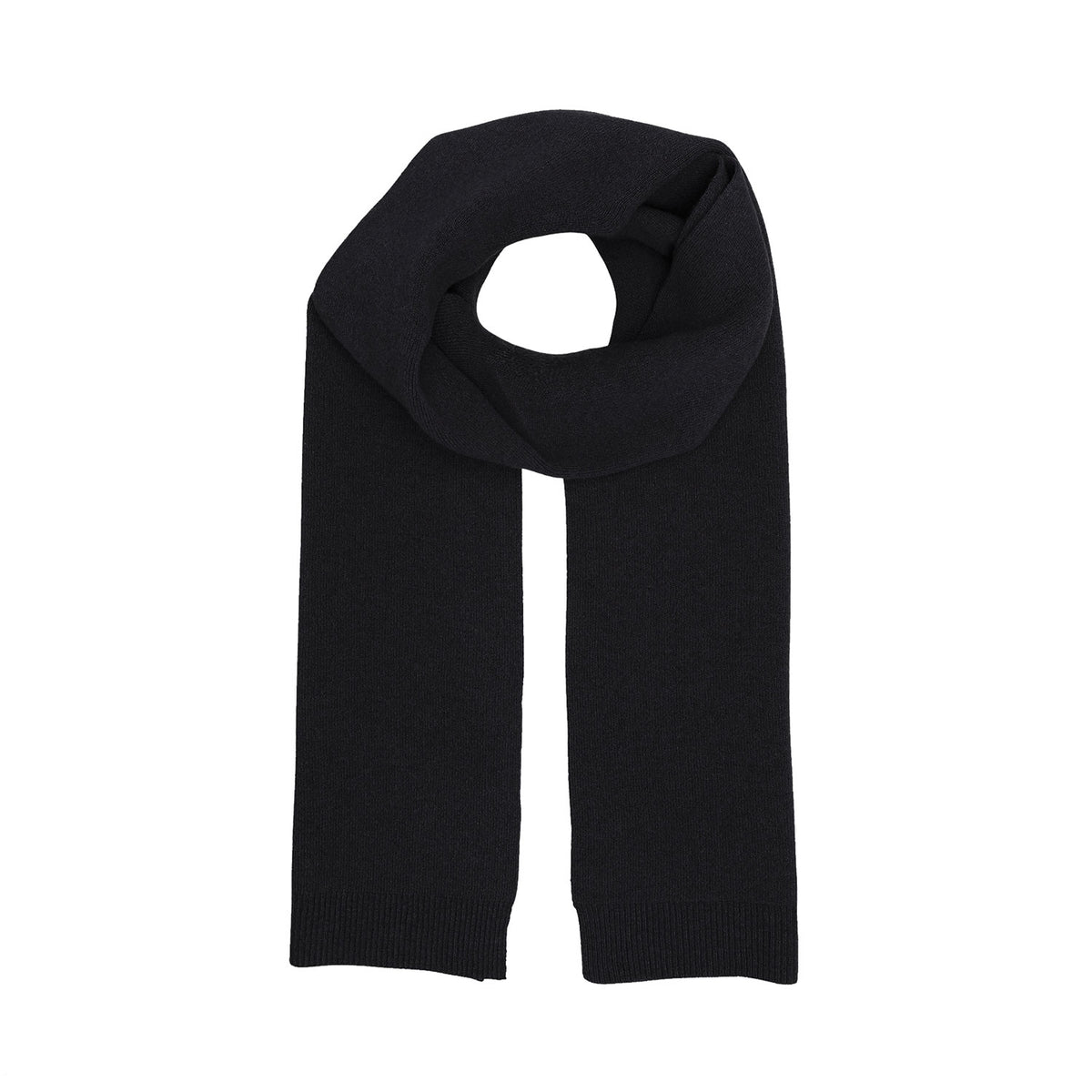 Merino Wool Scarf, Deep Black - Colorful Standard
