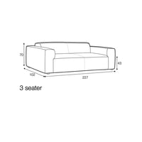 Annie 3-Seater Sofa, Grade 4
