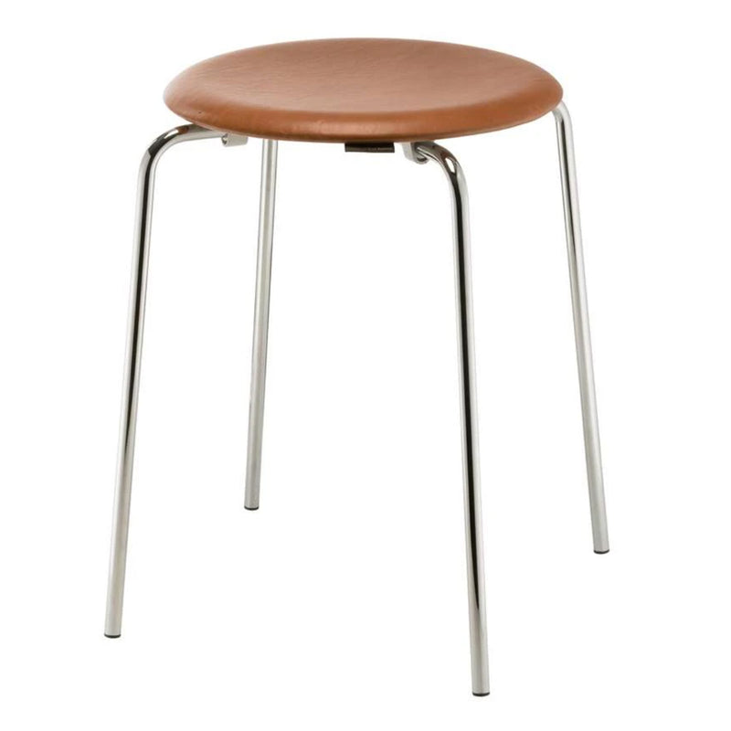 Dot Stool, Chrome & Leather