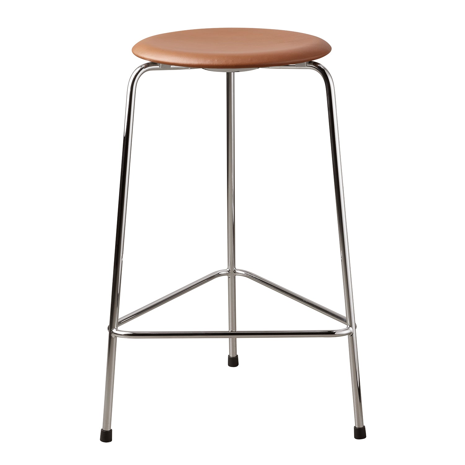 Dot Stool, Chrome & Leather | Fritz Hansen | Arne Jacobsen