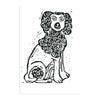 Frinton Poodle and Tattooed Kitty Lino Print