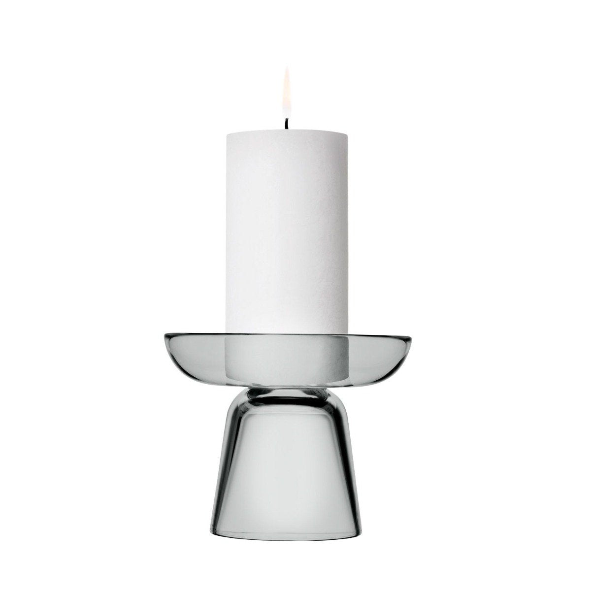 Nappula Pillar Candleholder, Grey - Iittala