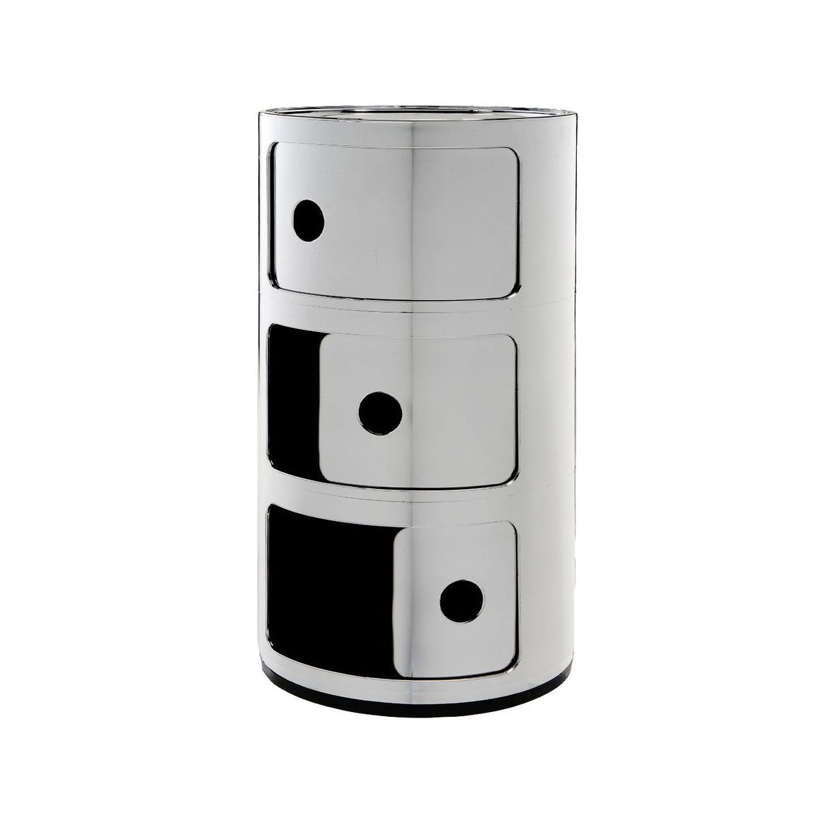Componibili 3 Tier - Metallic Finish - Kartell