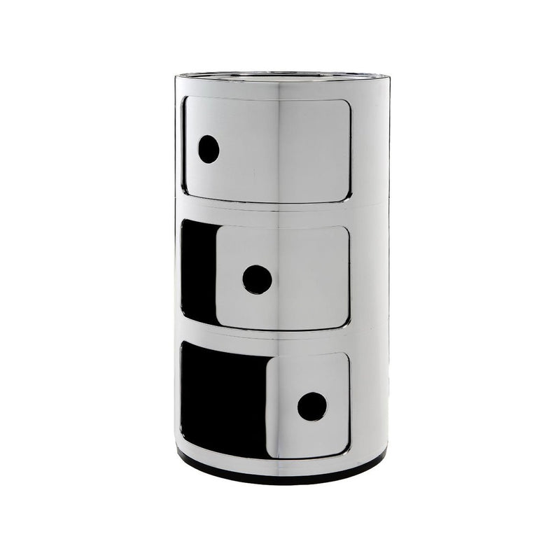 Componibili 3 Tier - Metallic Finish - Kartell