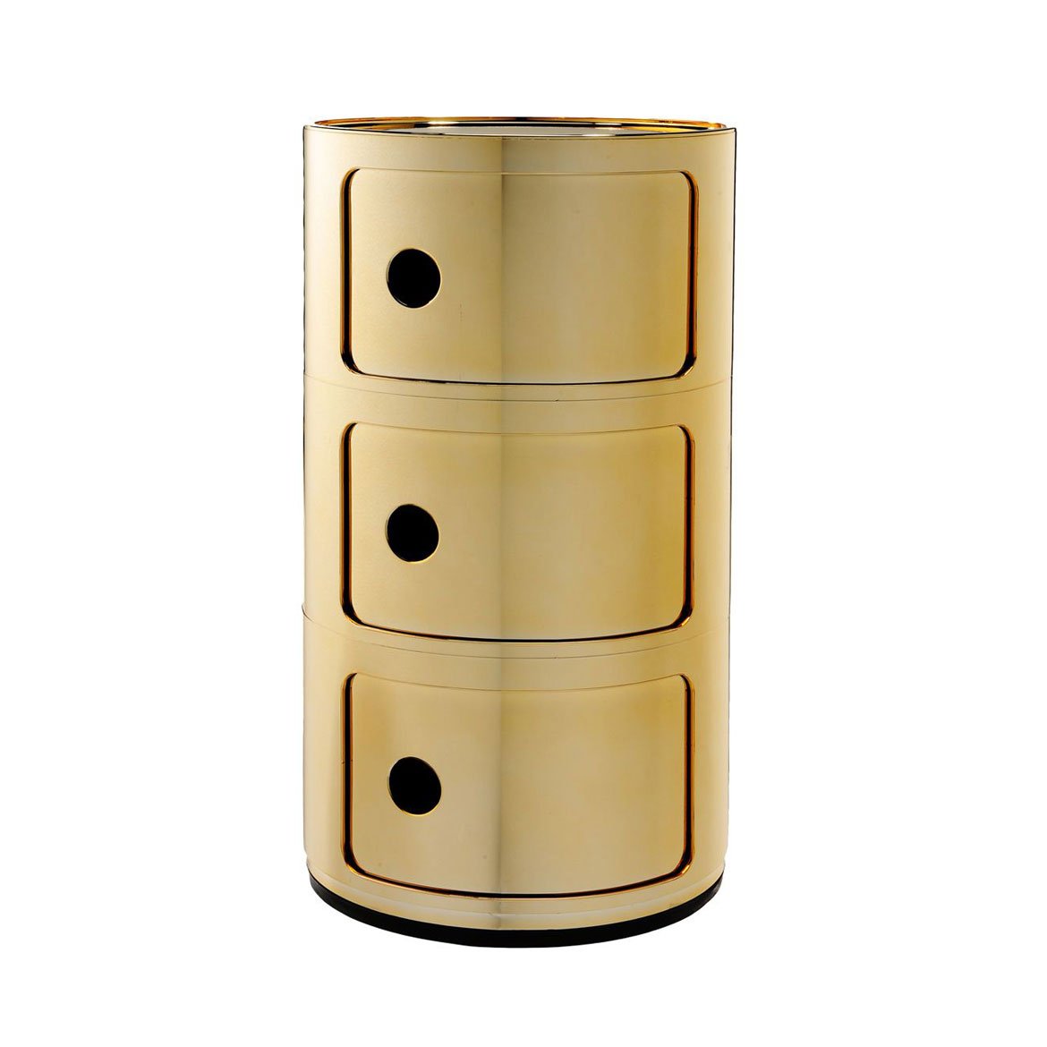 Componibili 3 Tier - Metallic Finish by Kartell | storage | Aria