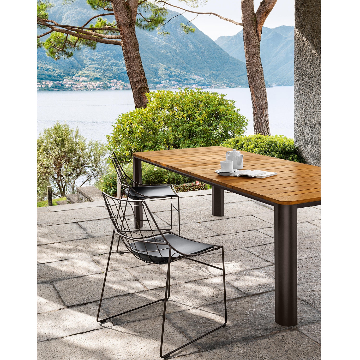 Kodo Outdoor Dining Table by Sovet Italia Wood Aluminum Table ARIA