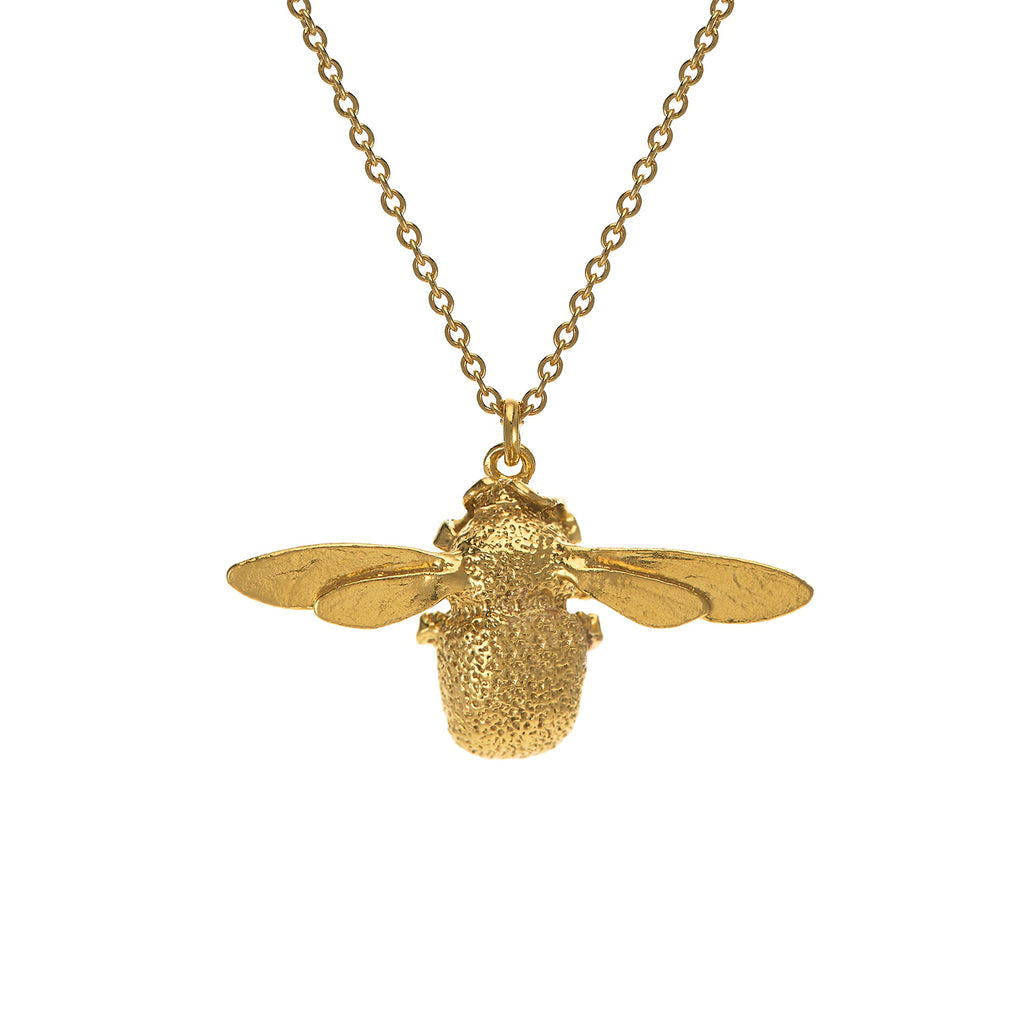 Bumble Bee Necklace, Gold Plated