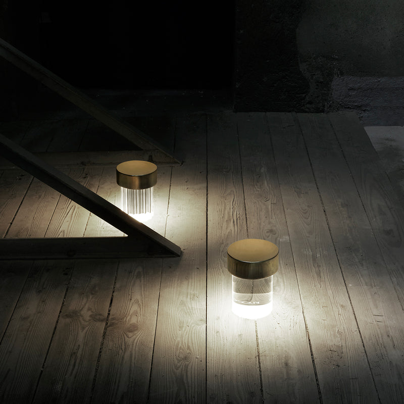 Last Order Table Lamp, Clear/Brass