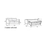 Lucy 3 Seater Sofa Bed