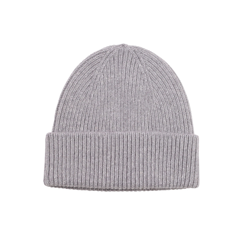 Merino Wool Beanie, Heather Grey