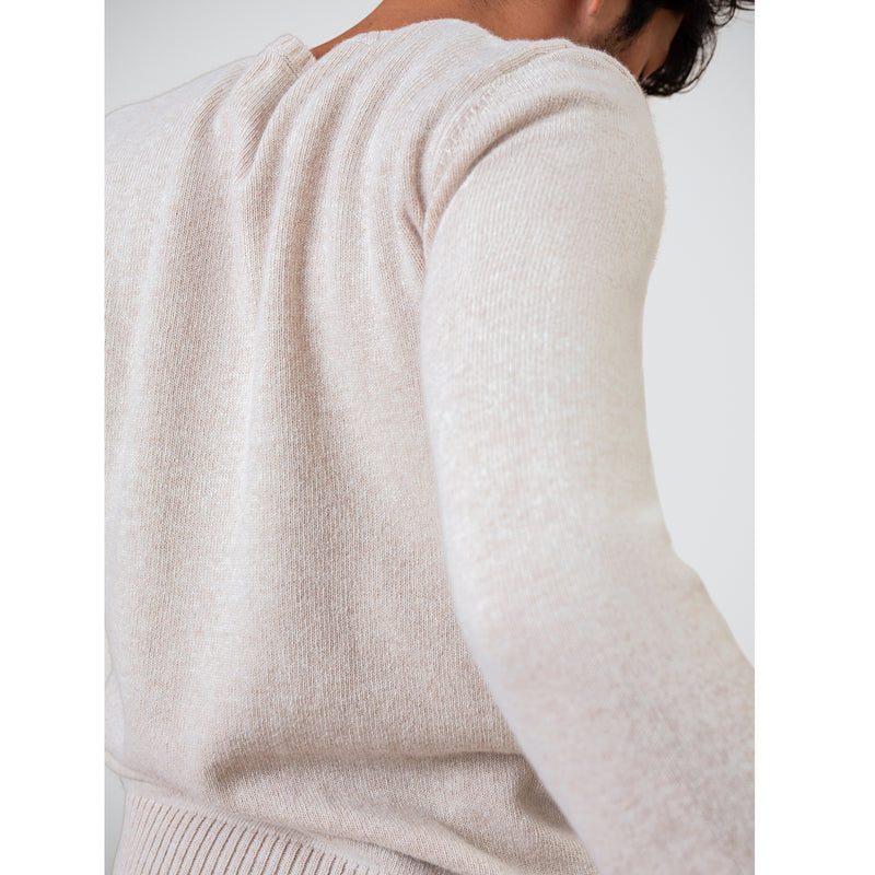 Classic Unisex Merino Wool Jumper, Ivory White