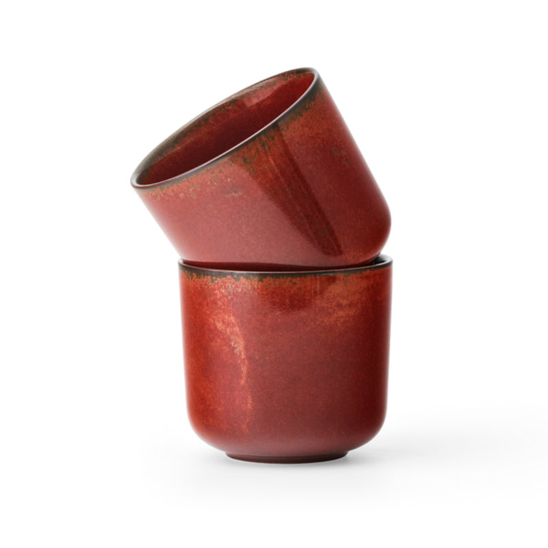Norm Red Glazed Cups, 2 Pack
