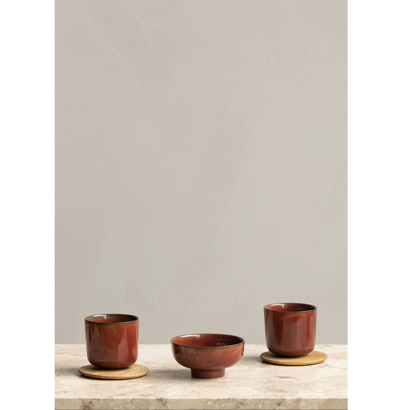 Norm Red Glazed Cups, 2 Pack
