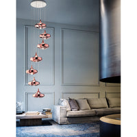 Nostalgia Medium Pendant Light, Rose Gold - Lodes