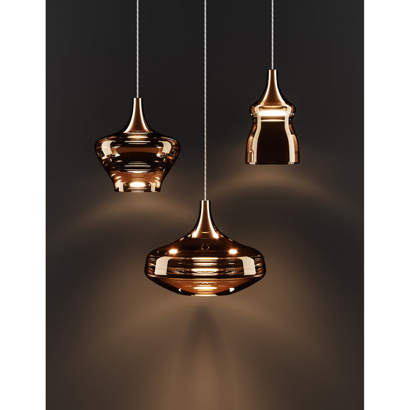Nostalgia Medium Pendant Light, Rose Gold - Lodes