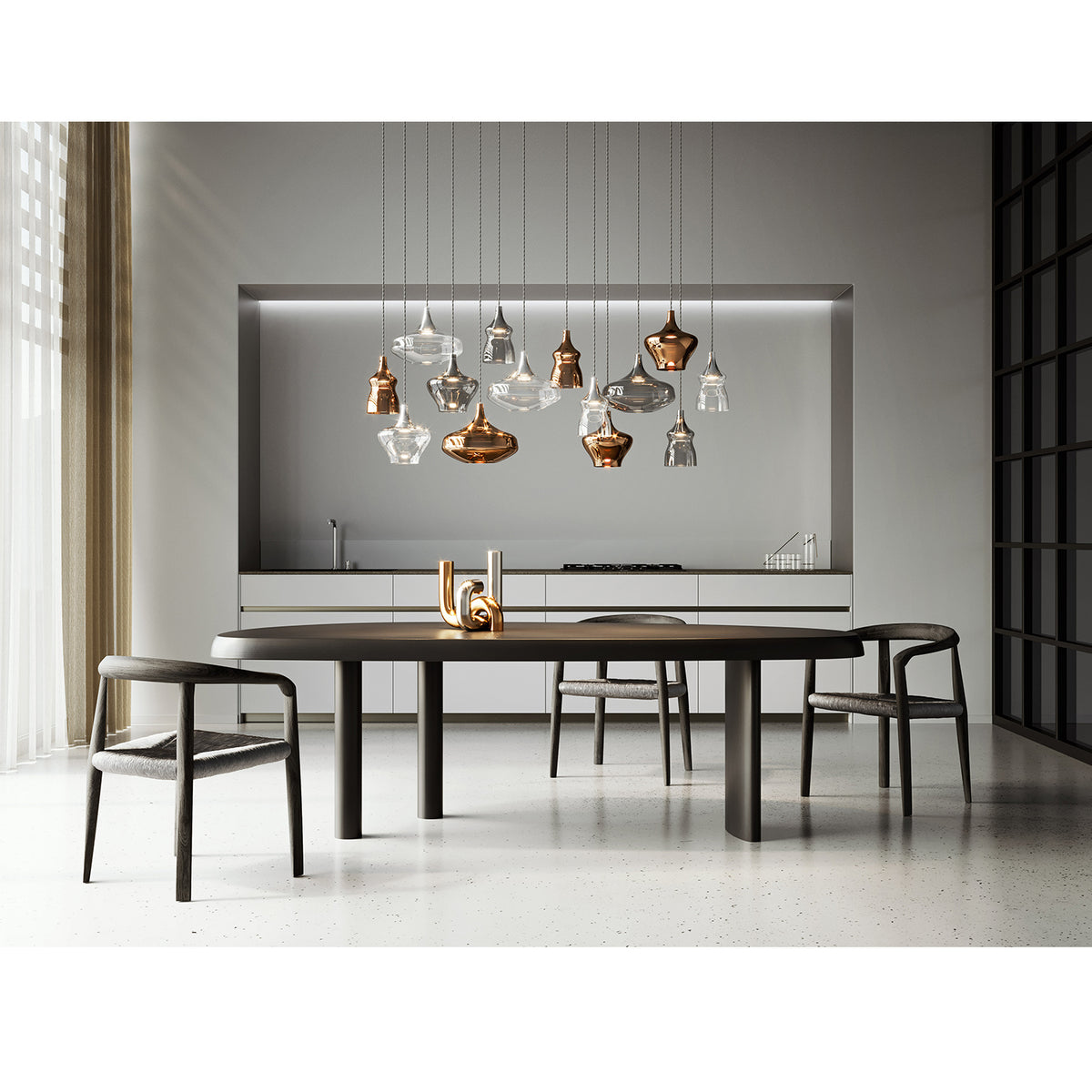 Nostalgia Large Pendant Light, Gold - Lodes