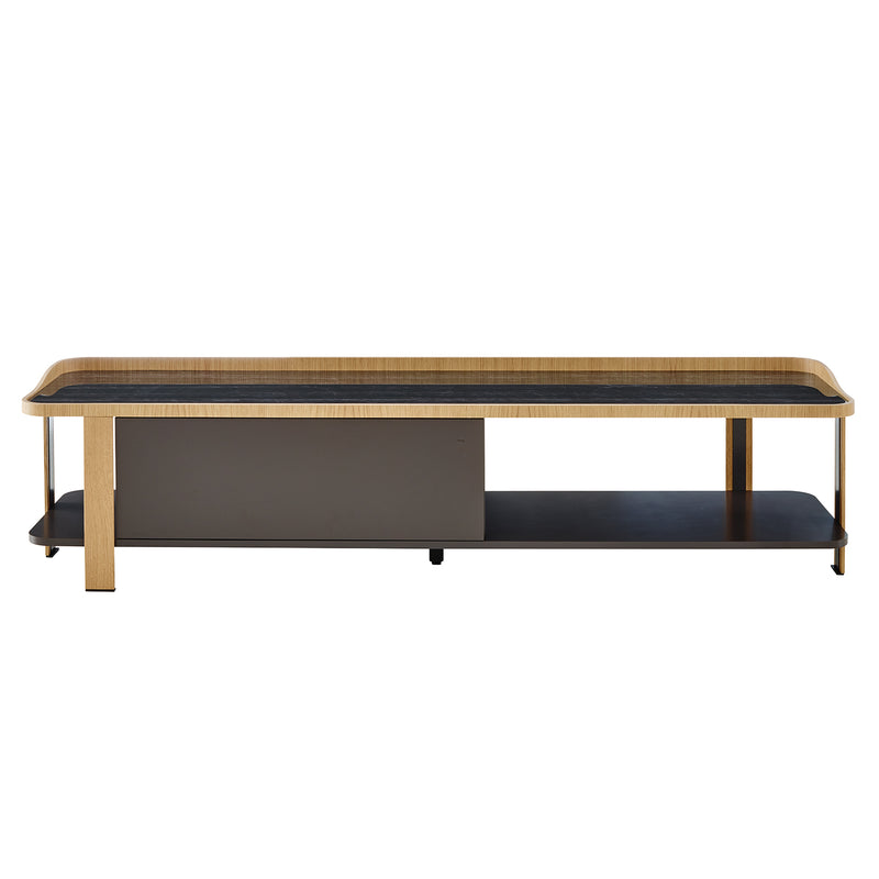 Postmodern TV Unit, Oak & Marble