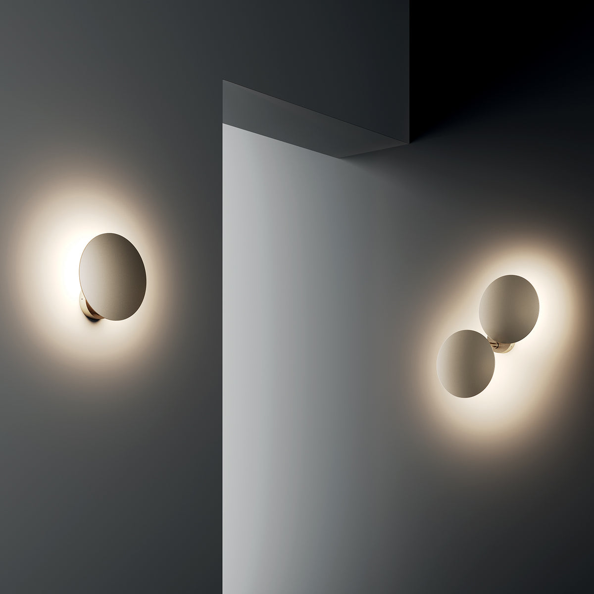 Puzzle Double Round Wall Light - Lodes