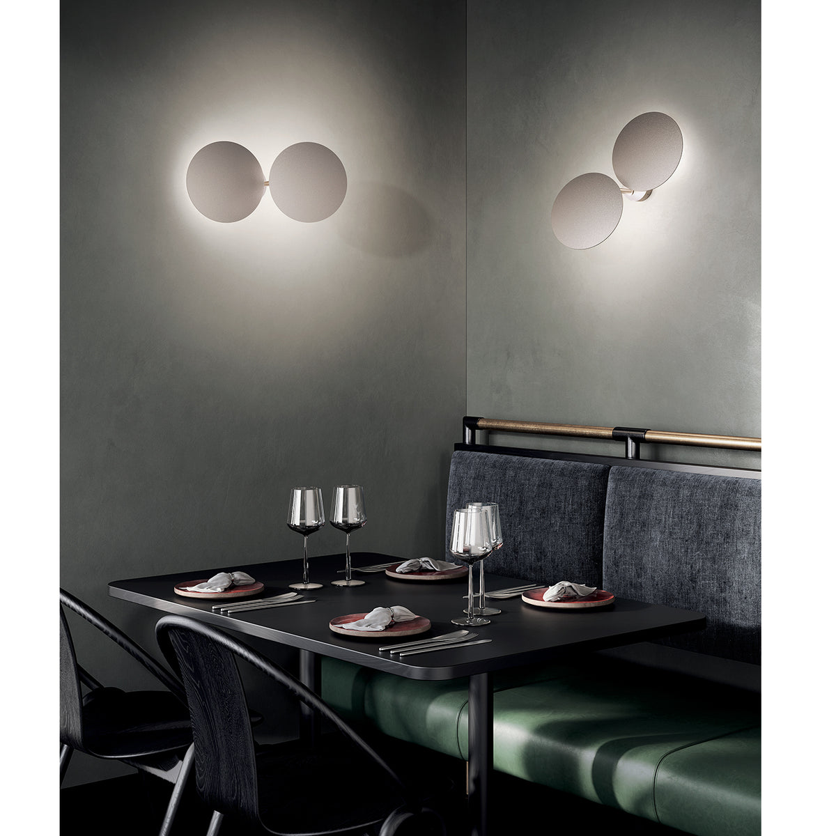 Puzzle Double Round Wall Light - Lodes