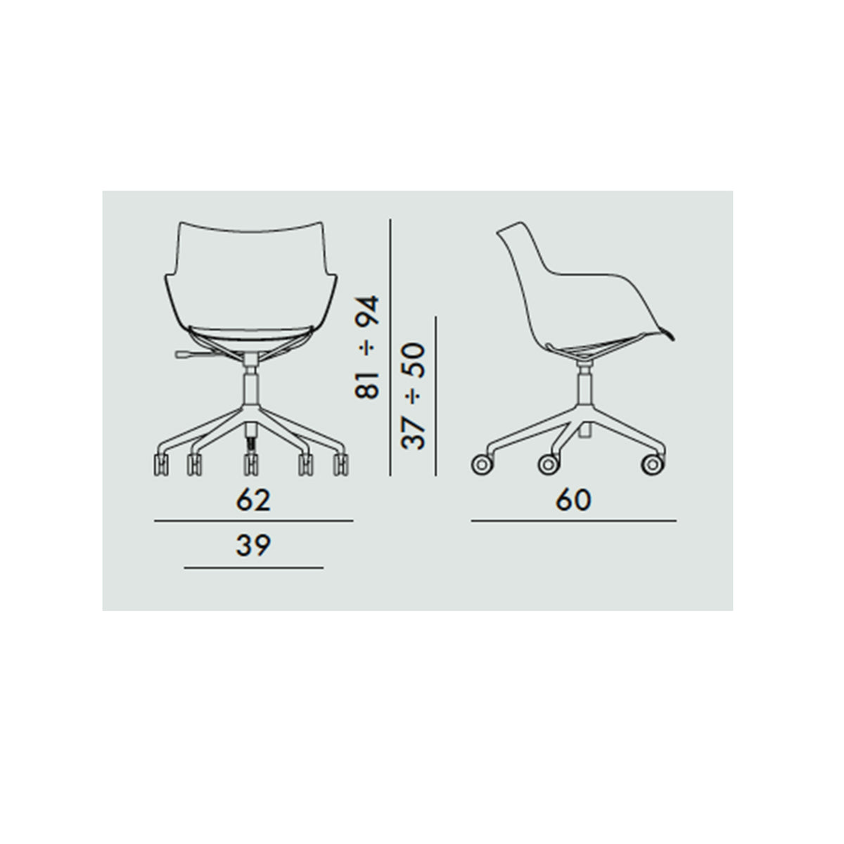Q Wood Swivel Armchair - Kartell