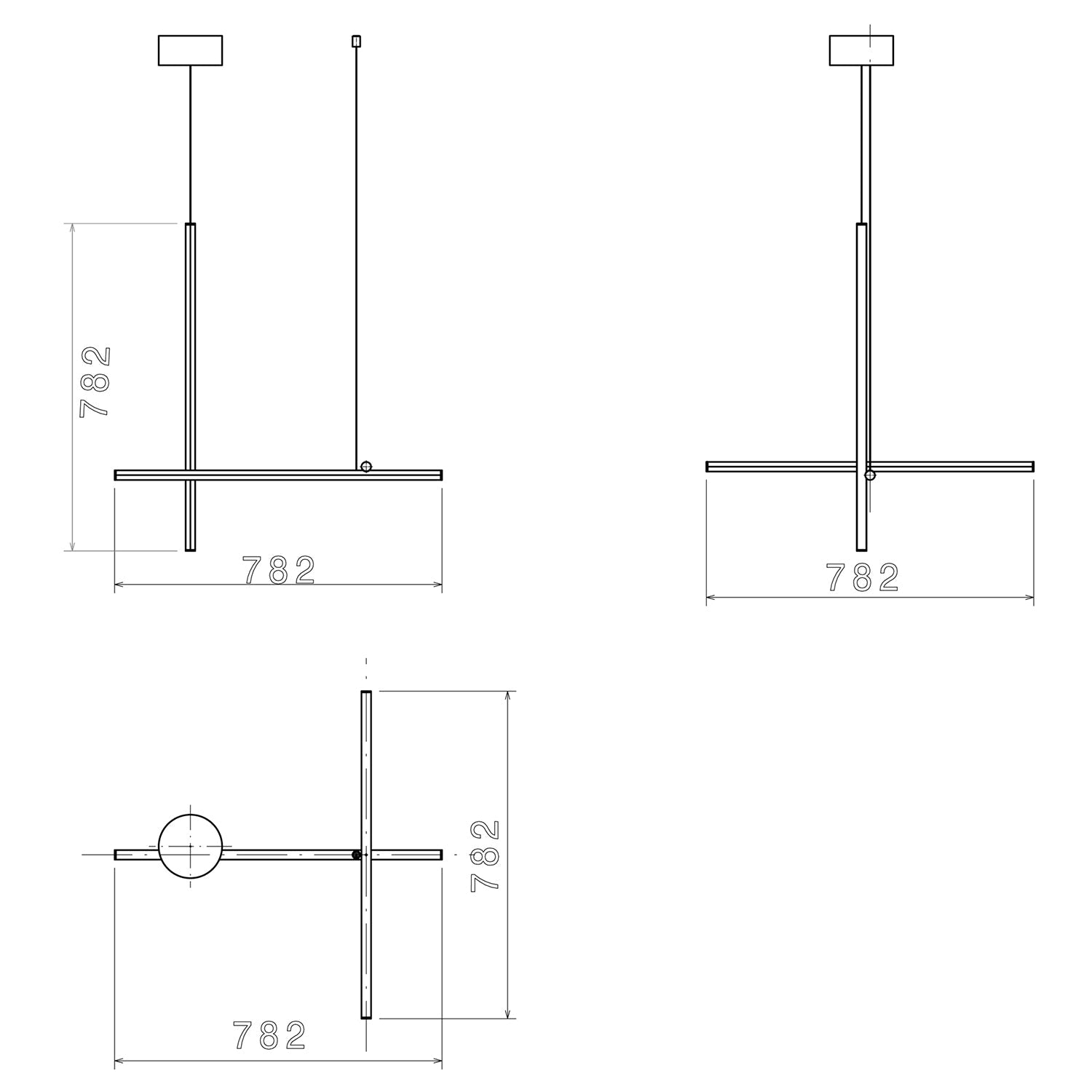 Coordinates S1 Suspension Light Argent Silver | Contemporary