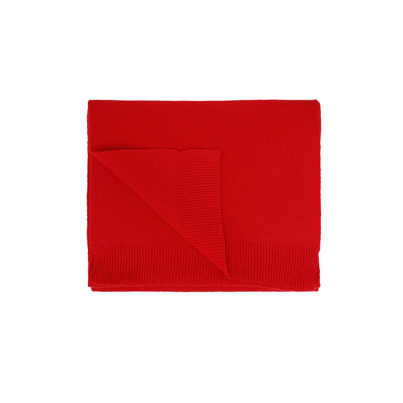 Merino Wool Scarf, Scarlet Red