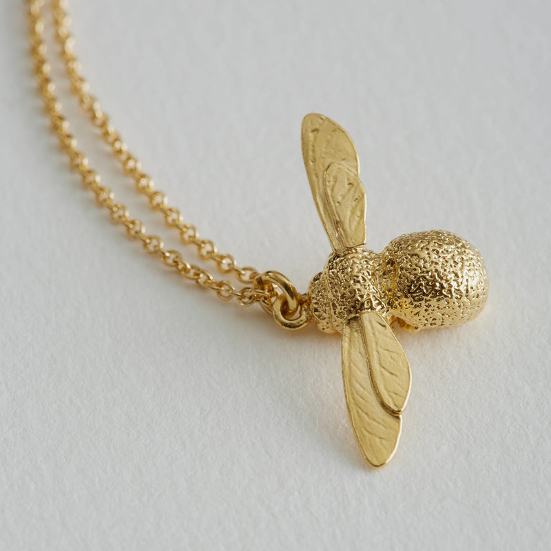 Baby Bee Necklace, Gold Plated