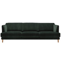 Vera 3-Seater XL Sofa, Deep Green Velvet